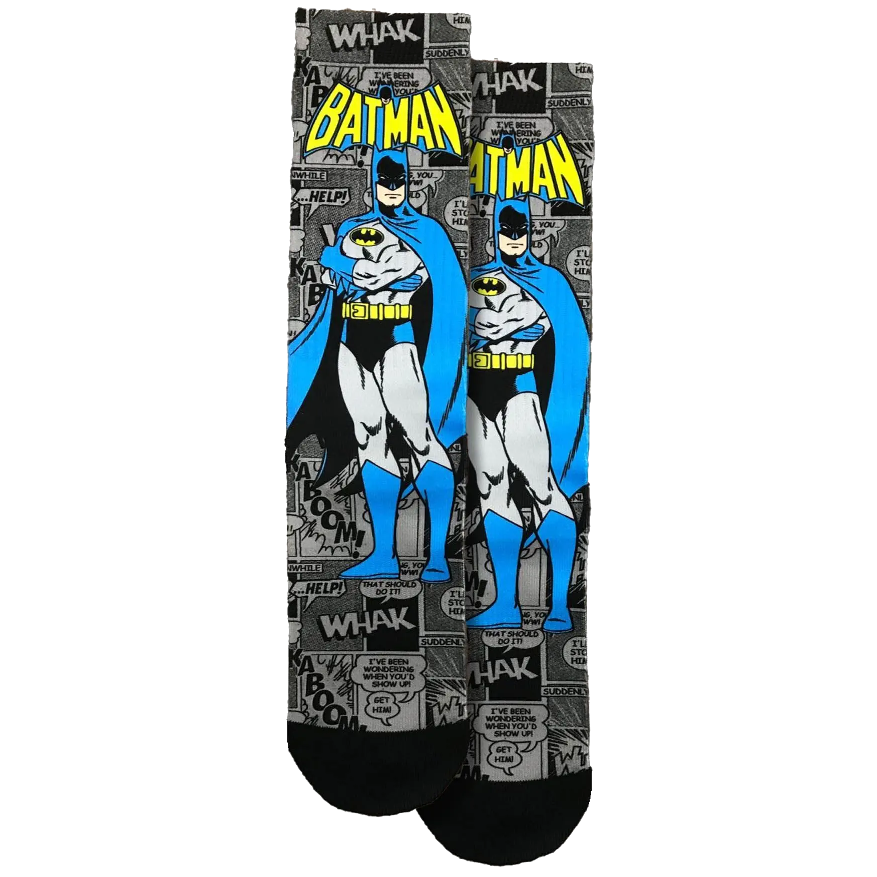 DC Comics Batman X Comic Crew Socks - Kids Large - Clemson Sock Shop