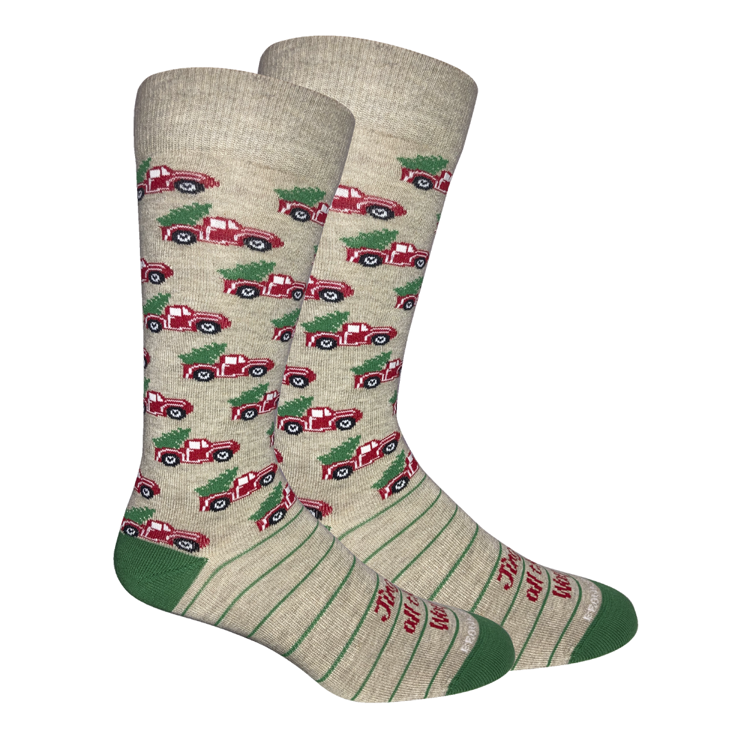 Jingle All The Way Socks - Oatmeal